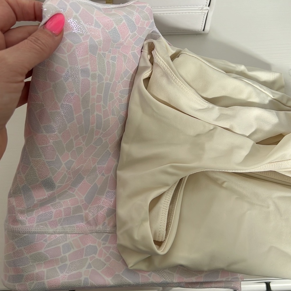 PENDING SALE - iridescent leggings and top set